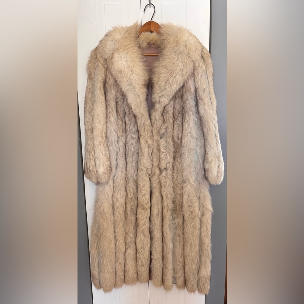 Elegant Cream Fur And Leather DASCO Coat